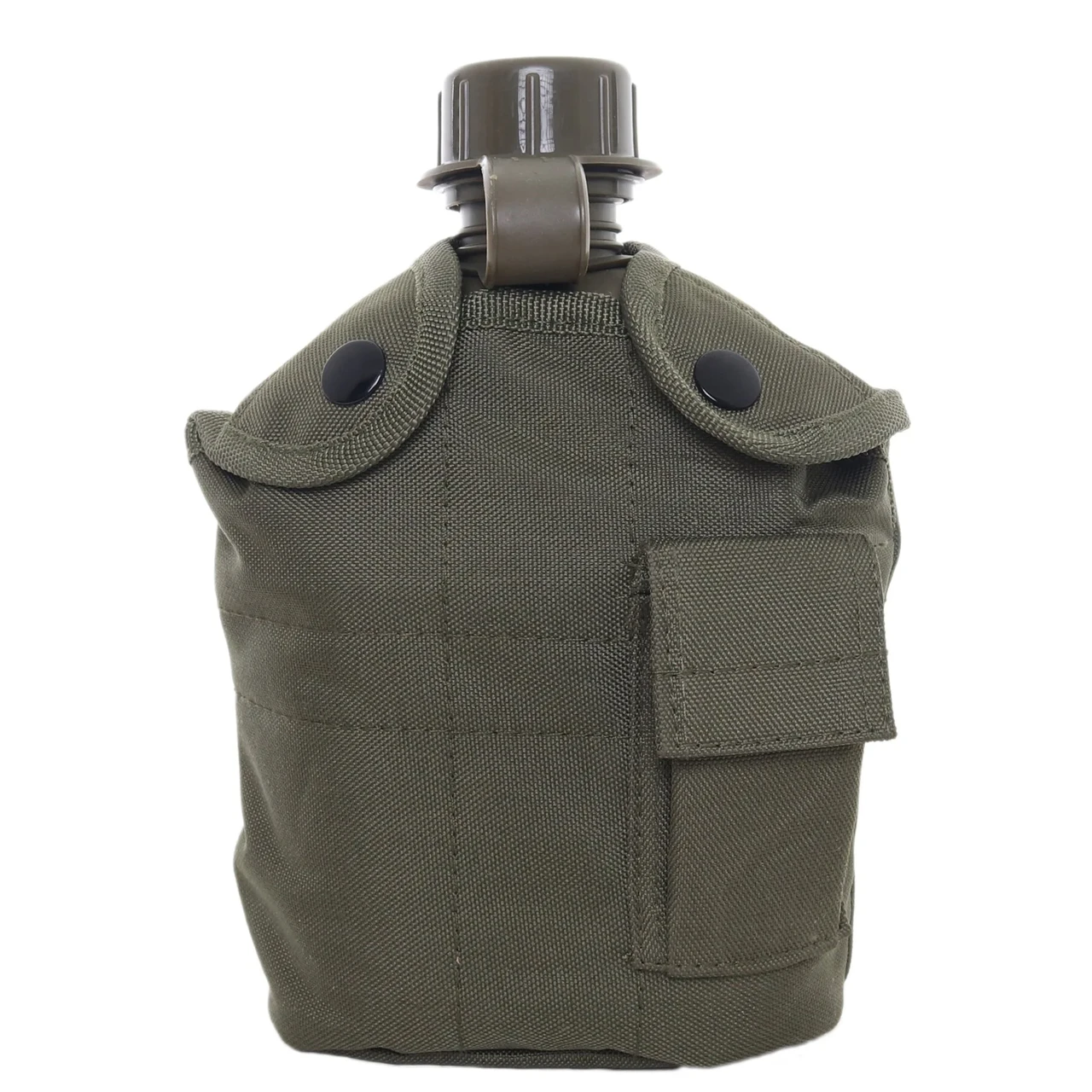 Армійська фляга для води 1л/ військова оливкова фляга в чохлі з MOLLE/ тактична фляга з підстаканником/