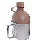 Армійська фляга для води 1л мультикам/ військова фляга в чохлі з MOLLE/ тактична фляга з підстаканником/, фото 3