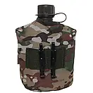 Армійська фляга для води 1л мультикам/ військова фляга в чохлі з MOLLE/ тактична фляга з підстаканником/, фото 4