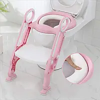 Туалетный тренажер для детей Туалетное сиденье Обучающий детский горшок (розовый)