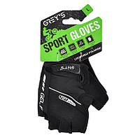 Рукавиці з коротким пальцем та гелевими вставками Чорні L "GREYS" GR18113