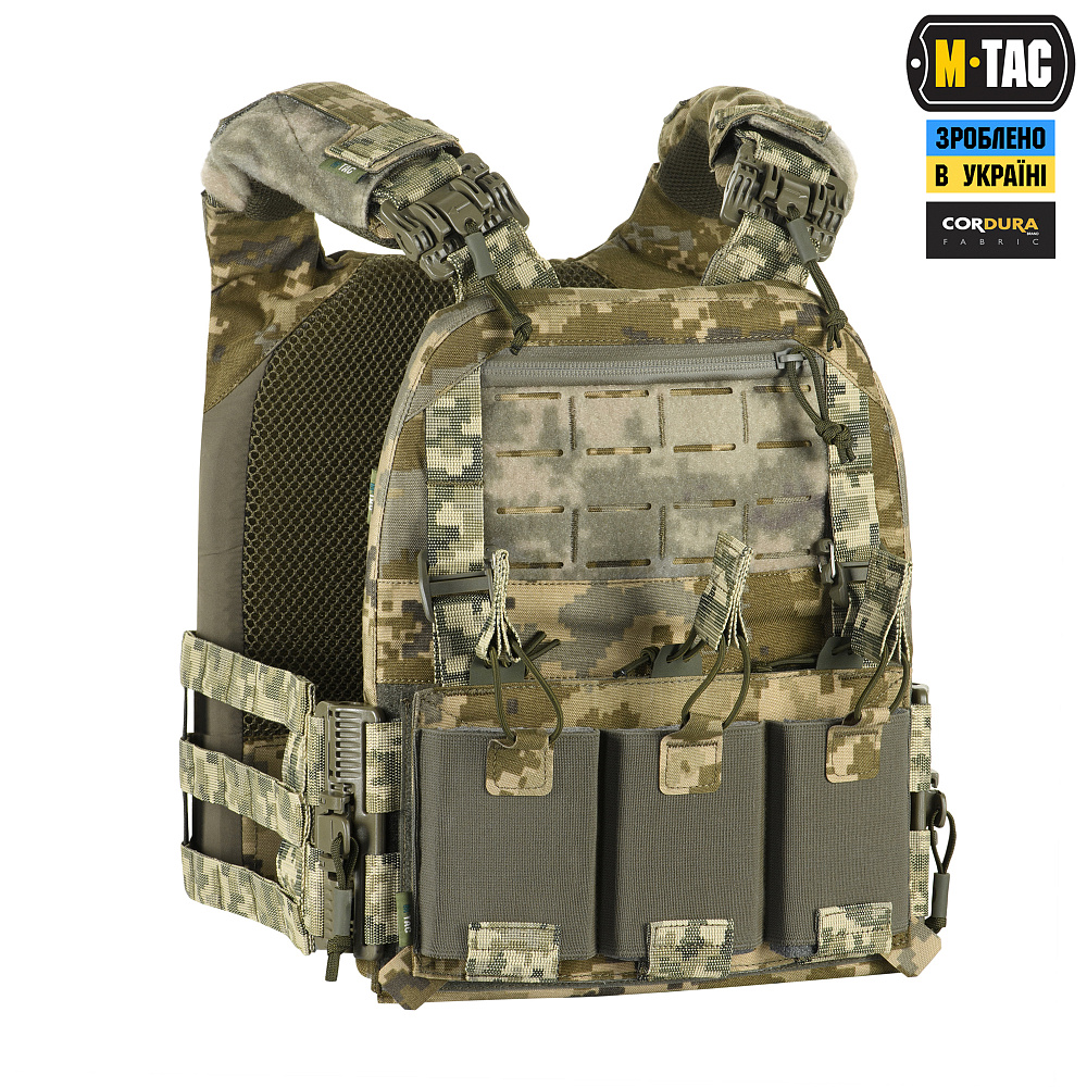 Плитоноска М-Тас Cuirass FAST/Тактична плитоноска зі швидким скиданням/ Плитоноска М-Тас з MOLLE/Піксель