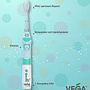 Електрична зубна щітка Vega Kids VK-400B Light-Up на батарейках, фото 6