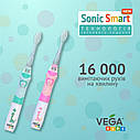 Електрична зубна щітка Vega Kids VK-400B Light-Up на батарейках, фото 8