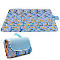 Водонепроницаемый коврик для пикника и кемпинга 200х180см / Складной плед на пляж / Коврик-сумка на пикник