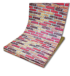 Самоклеюча 3D панель під бежево-червону Катеринославська цеглу В РУЛОНІ 3080x700x3мм, фото 5