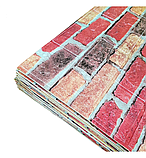 Самоклеюча 3D панель під бежево-червону Катеринославська цеглу В РУЛОНІ 3080x700x3мм, фото 2