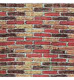 Самоклеюча 3D панель під бежево-червону Катеринославська цеглу В РУЛОНІ 3080x700x3мм, фото 3