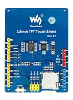 Сенсорний дисплей LCD TFT Rev 2.1 2,8 &#039;&#039; 320x240px SPI з зчитувачем microSD - Екран для Arduino - Waveshare 10684