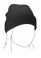 Зимова шапка в'язана з відворотом з акрилової бавовни універсальна унісекс REIS, шапка робоча, шапка