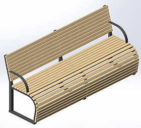 Лавка паркова зі спинкою "Мерседес" SiverSport SVS026