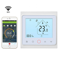Wi-Fi терморегулятор BEOK PWT-002 - сенсорный программируемый для теплого пола (цвет белый)