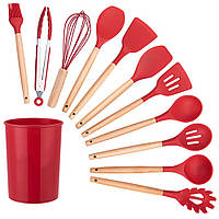 Набор кухонных принадлежностей 12шт Kitchen Set, Красный / Комплект инструментов для кухни