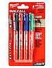 Набір маркерів Milwaukee InkZAll 4 шт. тонкі, різнокольорові, 150 мм, фото 3