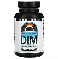 Source Naturals, DIM (дииндолинметан), 200 мг, 60 таблеток