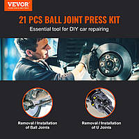VEVOR 21pcs Support Joint Ball Joint Extractor Ball Joint Extractor Set, 520 x 430 x 90 mm Universal Ball
