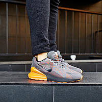 Мужские кроссовки Nike Air Max 270 Grey Orange найк аир макс