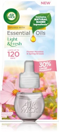 Запаска для електричного освіжувача повітря Air Wick Essential Oils Flower Meadow & Spring Breeze 19ml