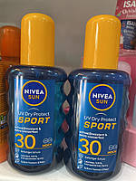 Солнцезащитный спрей Nivea Sun Sport SPF 30 устойчивый к поту и водонепроницаемый