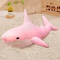 Плюшевая мягкая подушка игрушка Fancy акула розовая 60 см