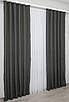Комплект штор (2шт. 1,5х2,7м.) колекція "Льон Мішковина". Колір сірий. Код 1234ш 33-0071, фото 4