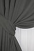 Комплект штор (2шт. 1,5х2,7м.) колекція "Льон Мішковина". Колір сірий. Код 1234ш 33-0071, фото 5