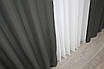 Комплект штор (2шт. 1,5х2,7м.) колекція "Льон Мішковина". Колір сірий. Код 1234ш 33-0071, фото 8