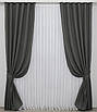 Комплект штор (2шт. 1,5х2,7м.) колекція "Льон Мішковина". Колір сірий. Код 1234ш 33-0071, фото 2