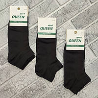 Шкарпетки жіночі короткі літо сітка нар. 36-40 чорні OUEEN бавовна 30037429