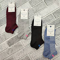 Шкарпетки жіночі короткі літо сітка р.23-25 асорті смужки на резинці ЕКО 30030739