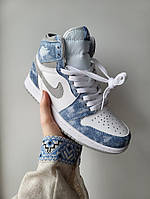 Женские кроссовки Nike Air Jordan 1 Blue 37