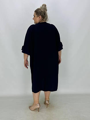 Вільна сукня "Ріджина" з якісної тканини Розмір Oversize 66-74, фото 3
