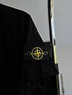 Чоловічий літній костюм Футболка + Шорти Stone Island чорний з патчем Стон Айленд, фото 6