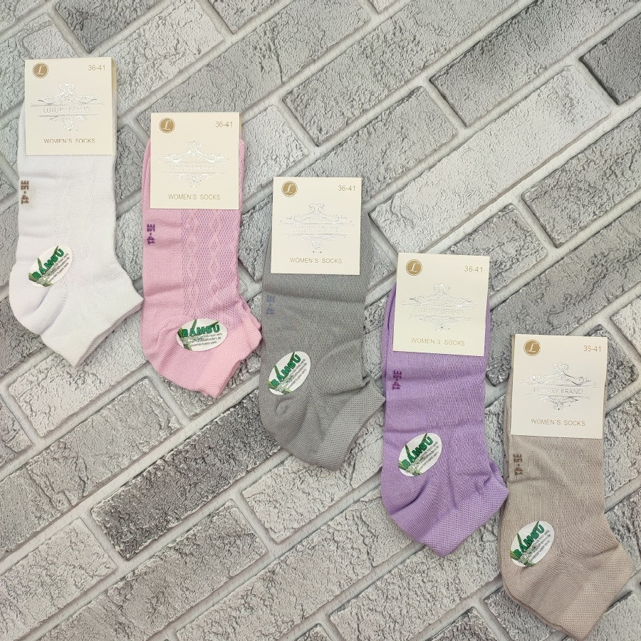 Шкарпетки жіночі короткі літо сітка р.36-41 асорті LUXURY BRAND 30037706