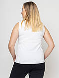 Майка жіноча трикотажна біла, фото 2