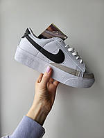 Женские кроссовки Nike Blazer Low Platform White Black 36