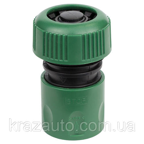 Купить Коннектор 1/2" быстросъёмный аквастоп для шланга 3/4" (ABS) GRAD ...
