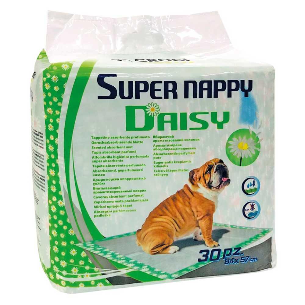 Пелюшки для собак Croci Super Nappy Daisy 84*57 см з ароматом ромашки, 30 пелюшок в упаковці (C6028313), фото 1