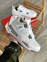 Мужские кроссовки Nike air Jordan 4 Retro White Oreo 37