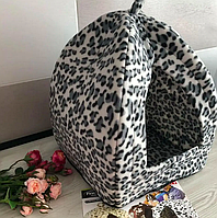 Лежанка будиночок для кішки, підстилка для кота 35х35х40см