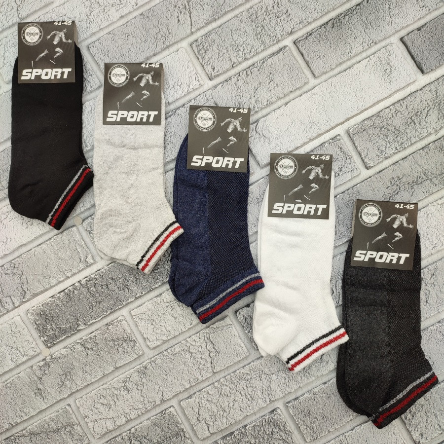 Шкарпетки чоловічі короткі літо сітка р.41-45 асорті SPORT ДУКАТ 30037942
