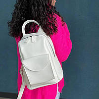 Женский рюкзак белый, молодежный рюкзак, стильный рюкзак для девочек, рюкзак для работы и прогулок.