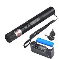 Лазерная указка зеленая Laser pointer YL-303 с ключом, Аккумуляторный лазер зеленый