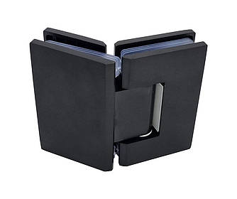 NFU-200-18-21 Петля для душових кабін скло-скло 135 градусів чорна