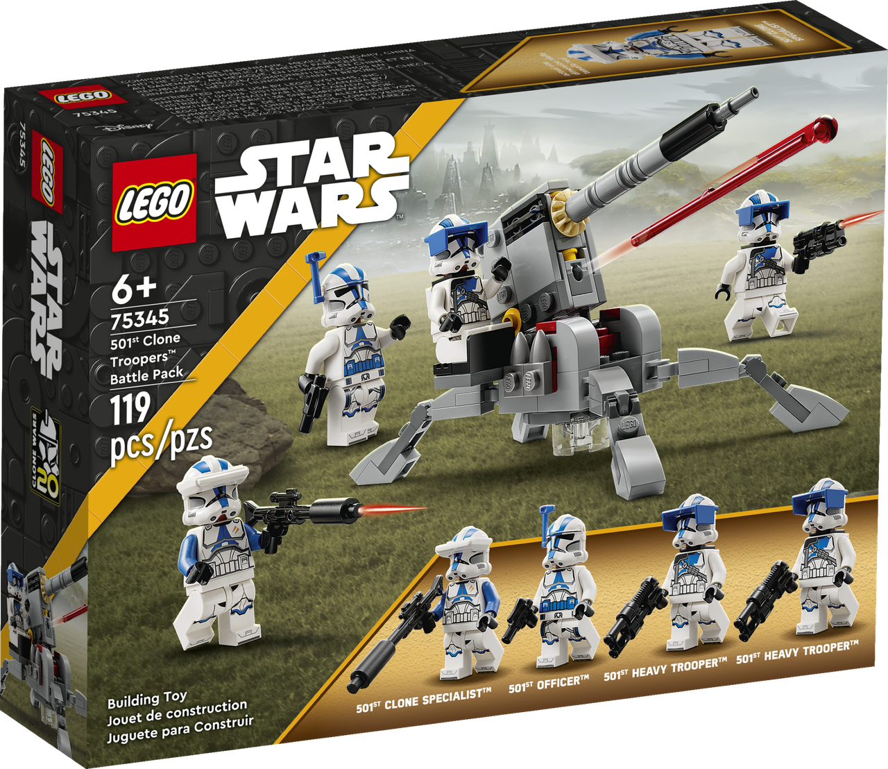 Конструктор LEGO Star Wars Бойовий загін бійців-клонів 501-го легіону (75345), Лего Зоряні Війни