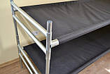 Ліжко армійське двоярусне розкладне з тканевим ліжаком ЛЯМ, фото 2