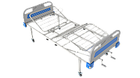 Кровать медицинская функциональная КФ-4-МП-БМ-К75 с пластиковыми быльцами