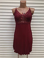 Ночнушка женская, кружевная красивая ночная рубашка, одежда для сна пеньюар, размер M, L, 2XL, Cotpark