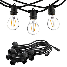Вулична гірлянда Nowodvorski Festoon lights для ламп Е27х10шт чорна 6 метрів IP65 без ламп 7873