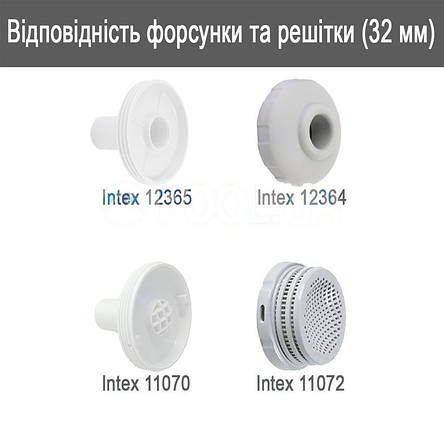 Набір решіток для басейну під хомути Intex 11364 (11072 - 1 шт, 12364 - 1 шт), фото 3